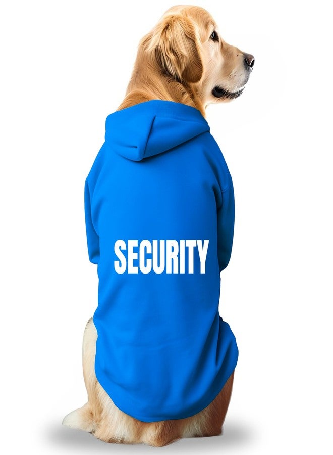 PawsIndia Dog Hoodie Full Sleeves Winter Dress/Jacket/Apparel/Clothes/Jackets for All Dog Sizes & Puppies for Stylish & Cozy Keeps Dogs Warm | Security | Blue | 2X-Large - Image 1